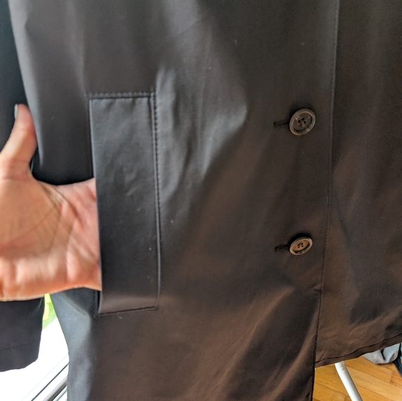 NWT Lauren Ralph Lauren Black Hooded Trench Coat - Picture 4 of 5